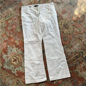 Talbots signature flare white jeans